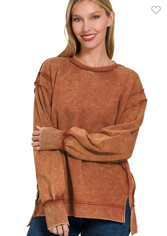 Zenana Rust Sweatshirt